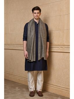 TASVA - Grey Solid-Plain Shawl