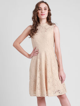 Zink London - Beige Patterned Dress