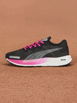 Puma - Velocity Nitro 2 Fade Womens Black Running Shoes (UK 3.5)
