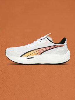 Puma - Velocity Nitro 3 Unisex White Sports Shoes