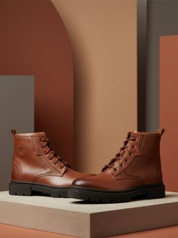 EZOK - Men Brown Casual Boots