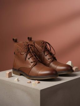 EZOK - Men Brown Casual Boots