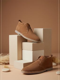 EZOK - Men Brown Chukka Boots