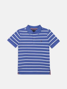 Tommy Hilfiger - Boys Striped Regular Fit Cotton Polo T-Shirt