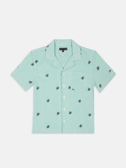 Tommy Hilfiger - Boys Striped Regular Fit Cotton Shirt