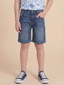 U.S. POLO ASSN. - Boys Mid Rise Blue Denim Shorts