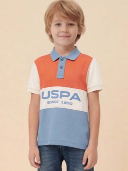 U.S. POLO ASSN. - Boys Colour Block Regular Fit Polo T-Shirt