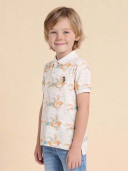 U.S. POLO ASSN. - Boys Graphic Printed Regular Fit Polo T-Shirt