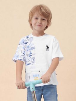 U.S. POLO ASSN. - Boys Graphic Printed Oversized Fit T-Shirt