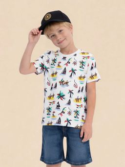 U.S. POLO ASSN. - Boys Graphic Printed Regular Fit T-Shirt
