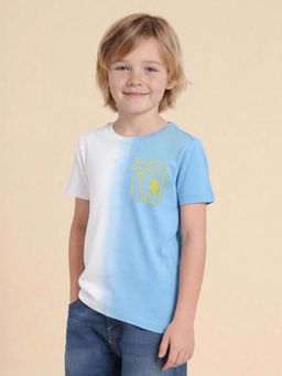 U.S. POLO ASSN. - Boys Ombre Regular Fit Blue T-Shirt