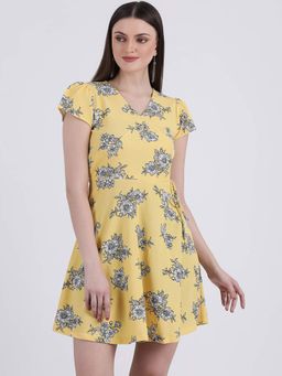 Zink London - Yellow Floral Mini Dress