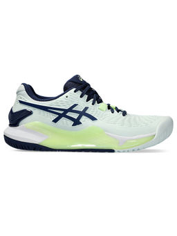 ASICS - GEL-Resolution 9 Off White & Navy Blue Women Tennis Shoes