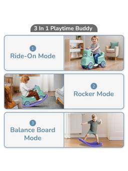 R for Rabbit - Rock N Ride 3-in-1 Balance Board, Ride On & Rocker for Kids (1-4 Years)