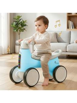 R for Rabbit - Speedster Glider Baby Ride On Car – Fun Push Ride and Music with LED Lights