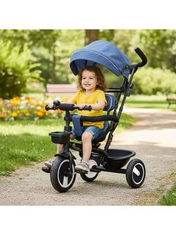 R for Rabbit - R40 Plus Baby Tricycle and Canopy with Footrests, Plug-N-Play Wheels