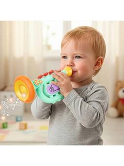 R for Rabbit - Orapple Funtunes Trumpet BIS Certified Kids Musical Toy with Non-Toxic ABS Material