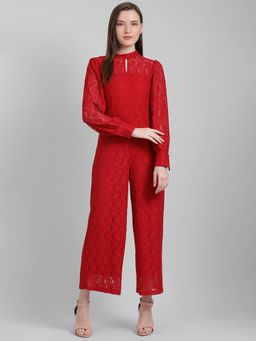 Zink London - Red Patterned Jumpsuit