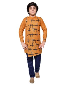 Jeetethnics - Boys Yellow Kurta Pyjama (Set of 2)