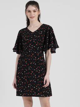 Zink London - Black Floral Dress