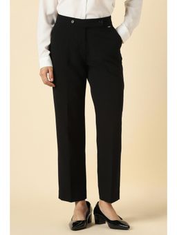 Allen Solly - Women's Black Solid Formal Trousers