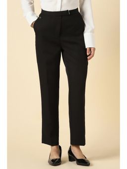 Allen Solly - Women's Black Solid Formal Trousers