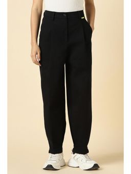 Allen Solly - Women's Black Solid Casual Trousers