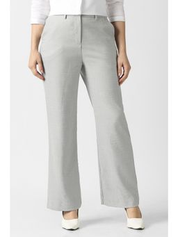 Van Heusen - Women's Grey Textured Formal Trousers