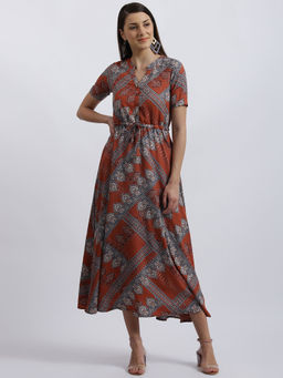 Zink London - Brown Tribal Dress