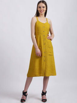 Zink London - Yellow Solid Dress