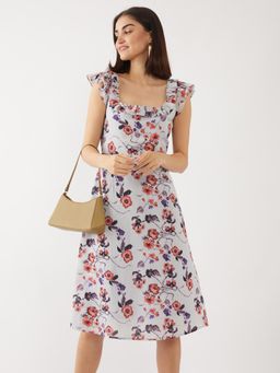 Zink London - Women Blue Printed Dress