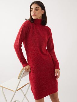 Zink London - Women Coral Textured Dress