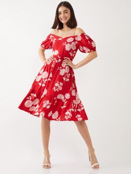 Zink London - Women Red Printed Dress