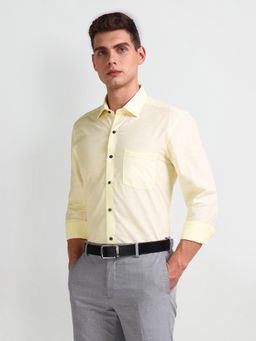 Arrow - Manhattan Slim Fit Cotton Yellow Formal Shirt