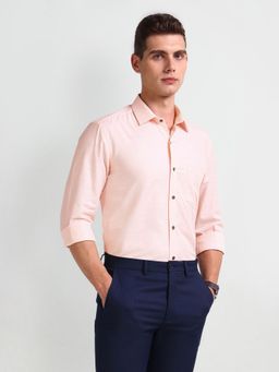 Arrow - Manhattan Slim Fit Cotton Pink Formal Shirt