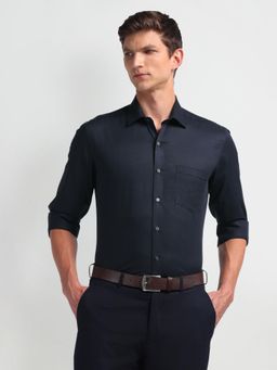 Arrow - Solid Slim Fit Navy Blue Formal Shirt