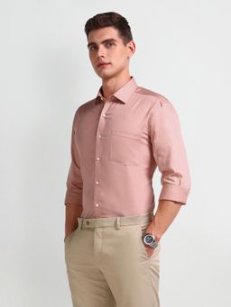 Arrow - Manhattan Slim Fit Cotton Peach Formal Shirt
