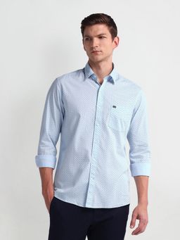 Arrow Sports - All Over Manhattan Slim Printed Blue Casual Shirt