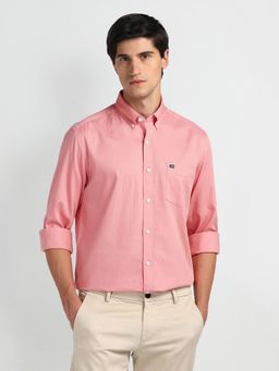 Arrow Sports - Button Down Collar Oxford Pink Casual Shirt