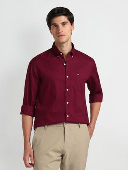 Arrow Sports - Button Down Collar Oxford Red Casual Shirt
