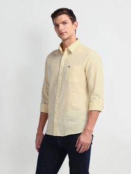 Arrow Sports - Manhattan Slim Fit Cotton Yellow Casual Shirt