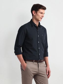 Arrow Sports - Manhattan Slim Fit Cotton Navy Blue Casual Shirt