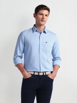 Arrow Sports - Slim Fit Dobby Blue Casual Shirt