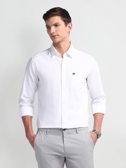 Arrow Sports - Slim Fit Dobby White Casual Shirt