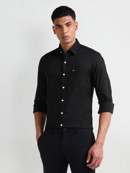 Arrow Sports - Slim Fit Dobby Black Casual Shirt