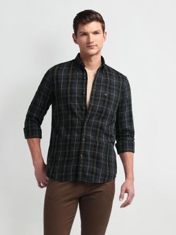 Arrow Sports - Manhattan Slim Fit Cotton Green Casual Shirt