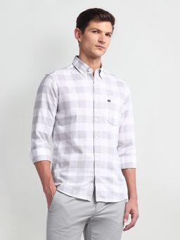 Arrow Sports - Buffalo Check Cotton Grey Casual Shirt