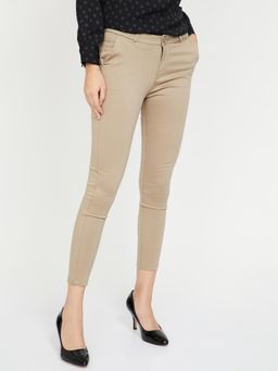 Xpose - Women Brown Tapered Fit Skinny Formal Trousers