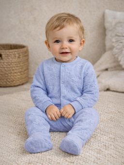 Mi Arcus - Blue Self Design Regular Fit Sleepsuit