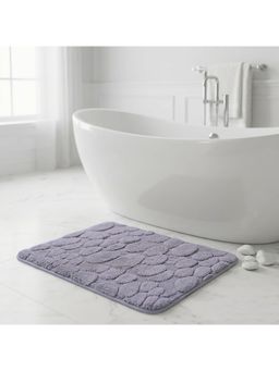 LUXEHOME INTERNATIONAL - Purple Microfiber Bathroom Anti Slip Bahrain Multi Arc Bath Mat